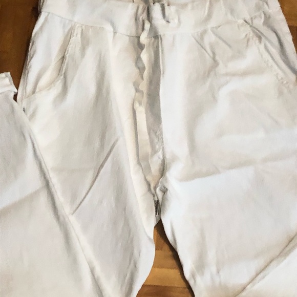 MADE IN ITALY white fancy pants joggers one size - Picture 15 of 16